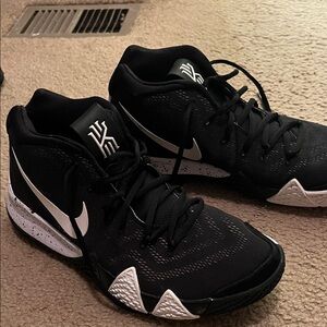 Nike Kyrie Black and White Basketball Sneakers